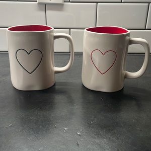 Set of valentine mugs